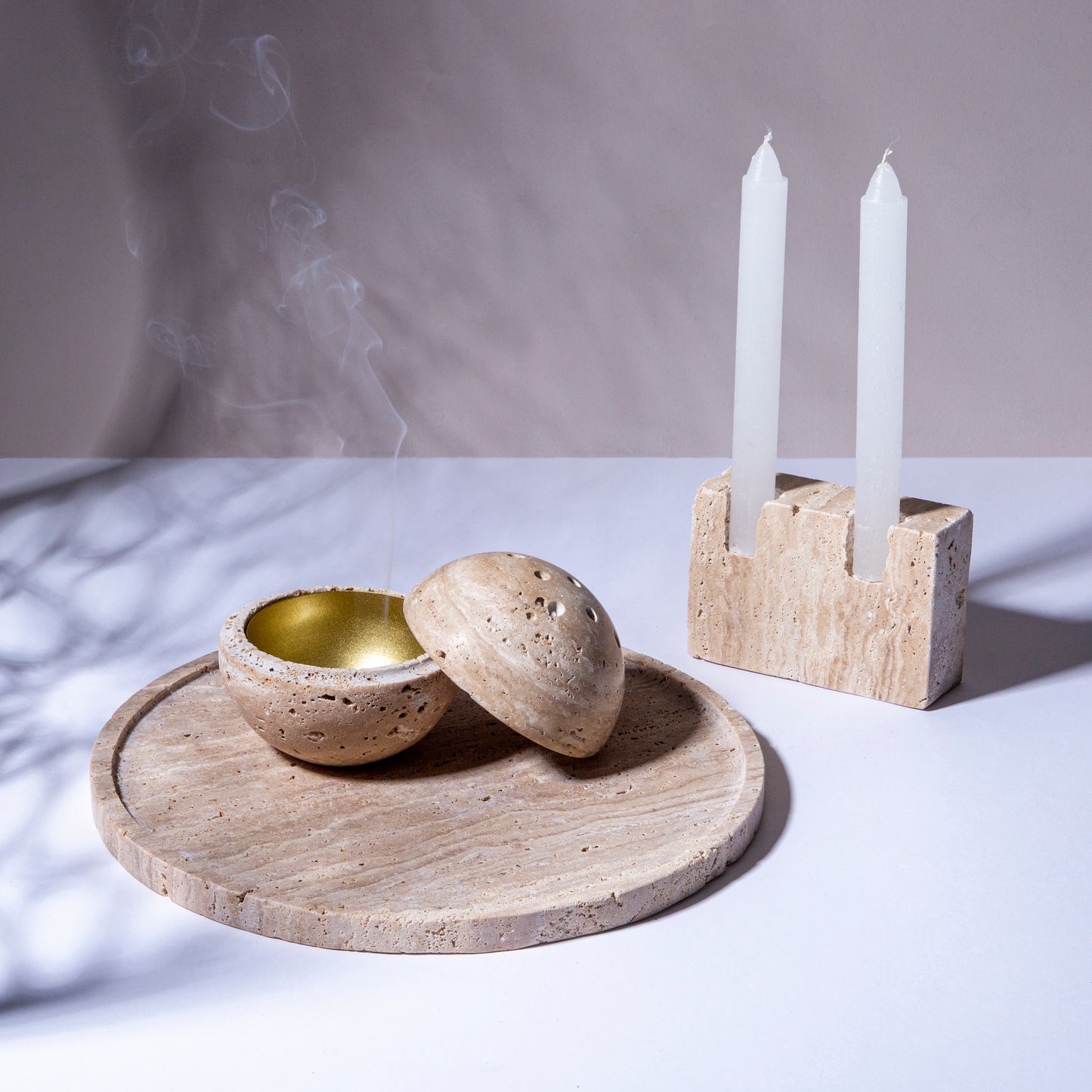 MARBLE CANDLE HOLDER