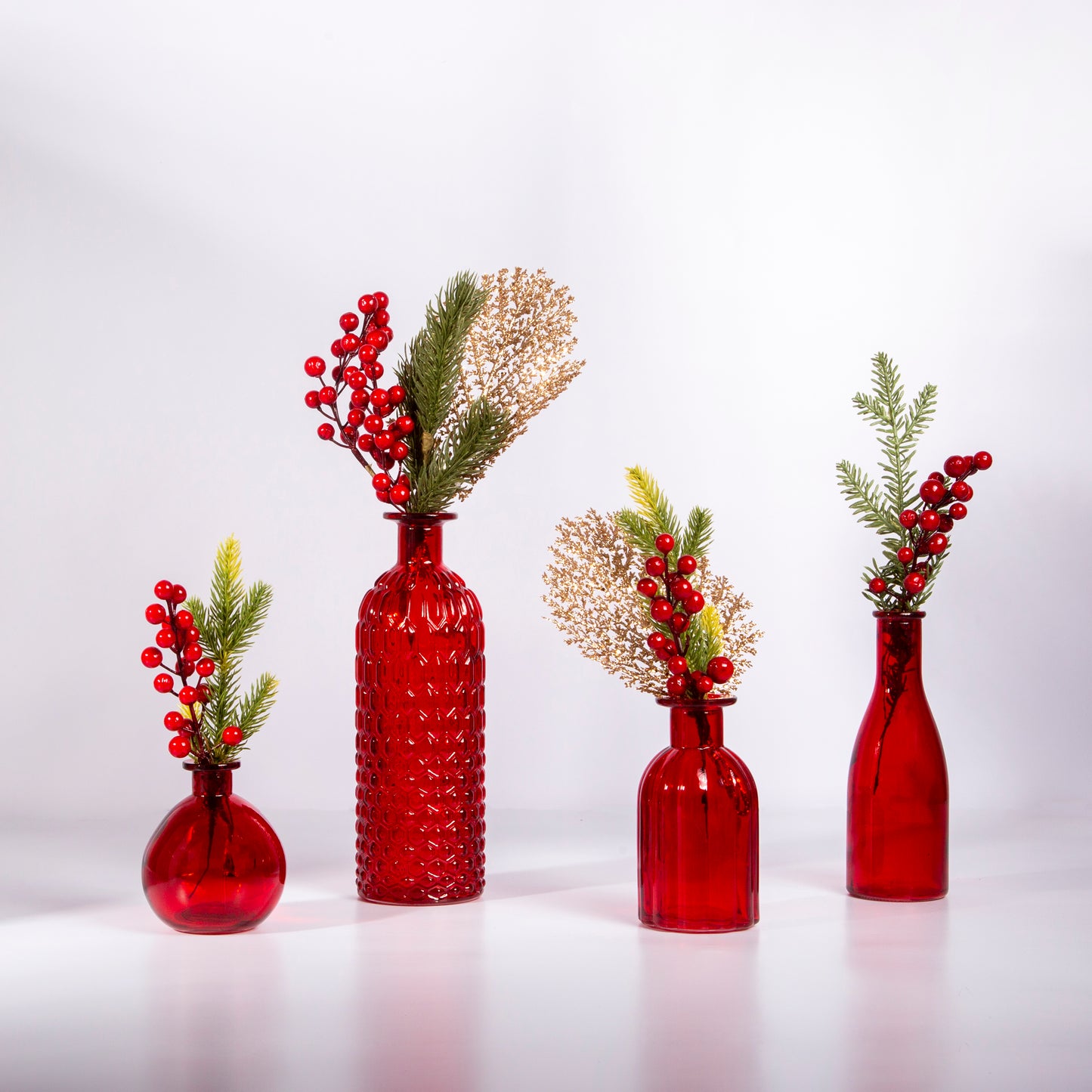 RED SET VASE